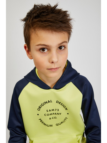 Sam 73 Kék és sárga fiú kapucnis pulóver SAM73 Draco