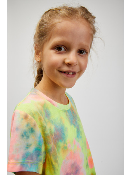 Sam 73 Türkiz és sárga mintás női póló SAM73 Auriga