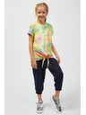 Sam 73 Türkiz és sárga mintás női póló SAM73 Auriga
