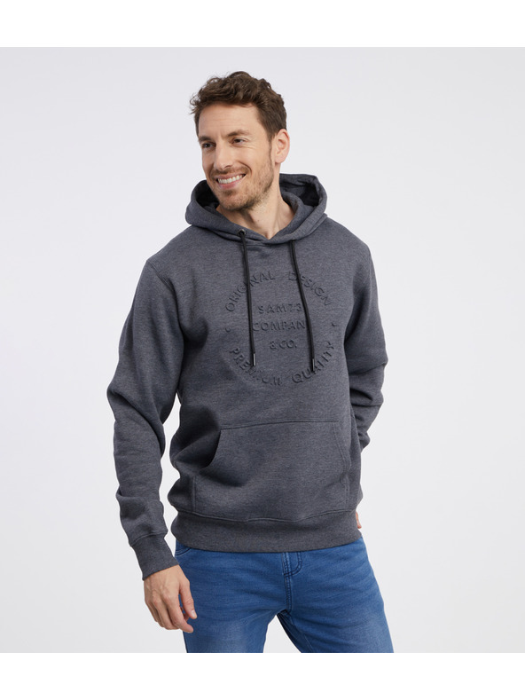 Sam 73 Szürke, szürke férfi kapucnis pulóver SAM 73 Albus