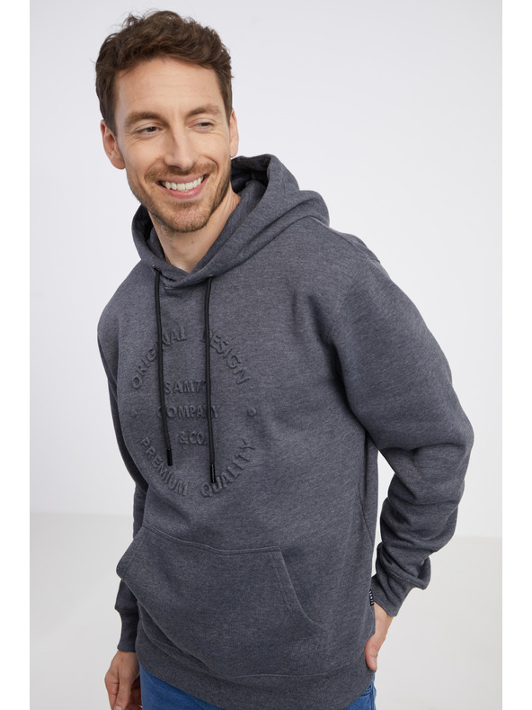 Sam 73 Szürke, szürke férfi kapucnis pulóver SAM 73 Albus