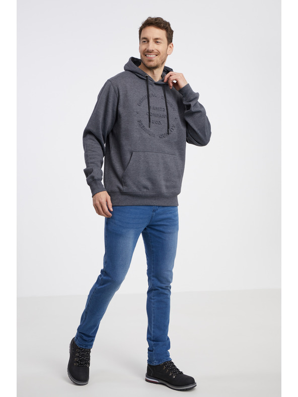 Sam 73 Szürke, szürke férfi kapucnis pulóver SAM 73 Albus