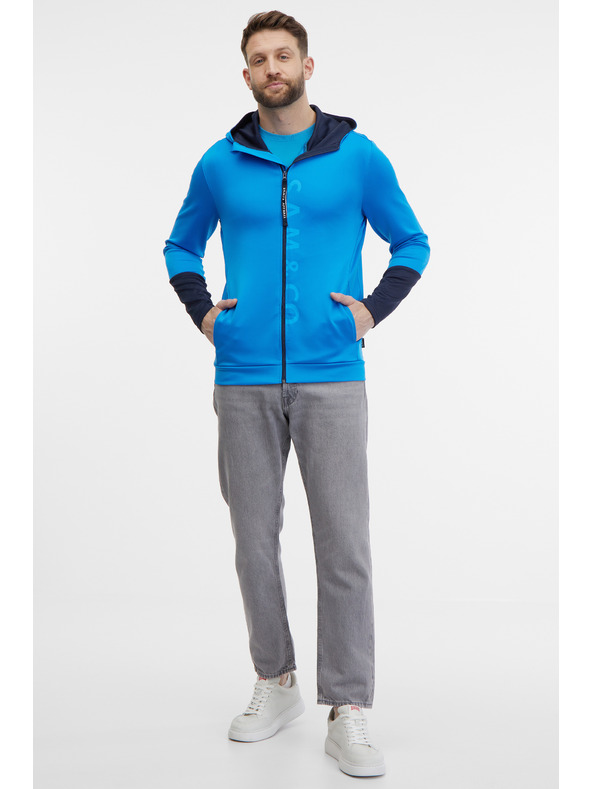 Sam 73 Kék férfi kapucnis pulóver cipzárral SAM 73 Emanuel