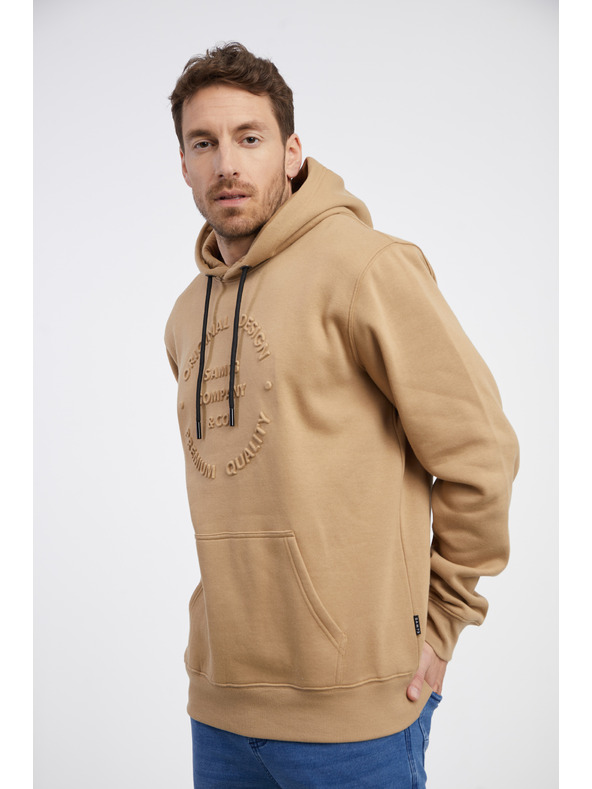 Sam 73 Világosbarna férfi kapucnis pulóver SAM 73 Albus