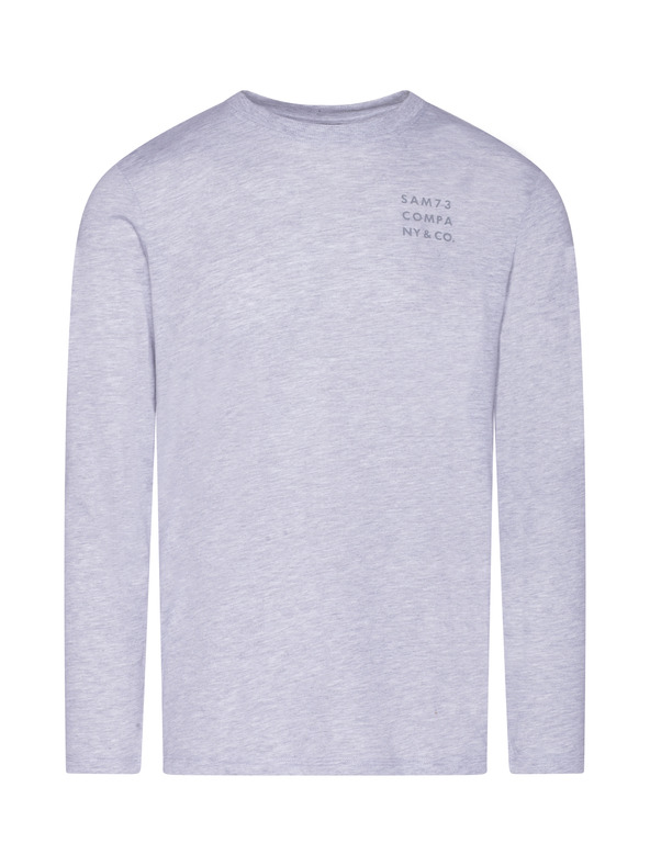 Sam 73 Világosszürke férfi csíkos póló Sam 73