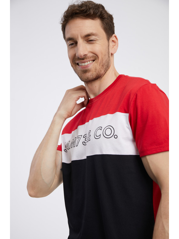 Sam 73 Fekete-piros férfi póló SAM 73 Seamus