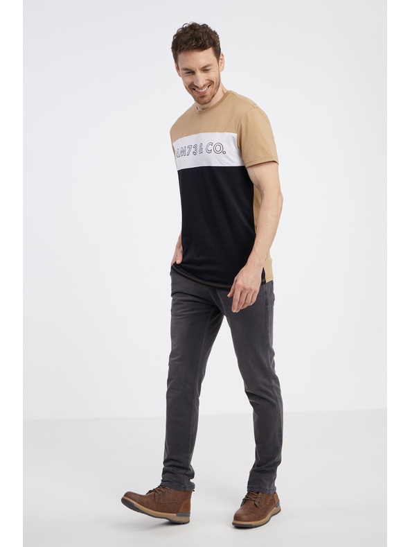 Sam 73 Fekete és barna férfi póló SAM 73 Seamus