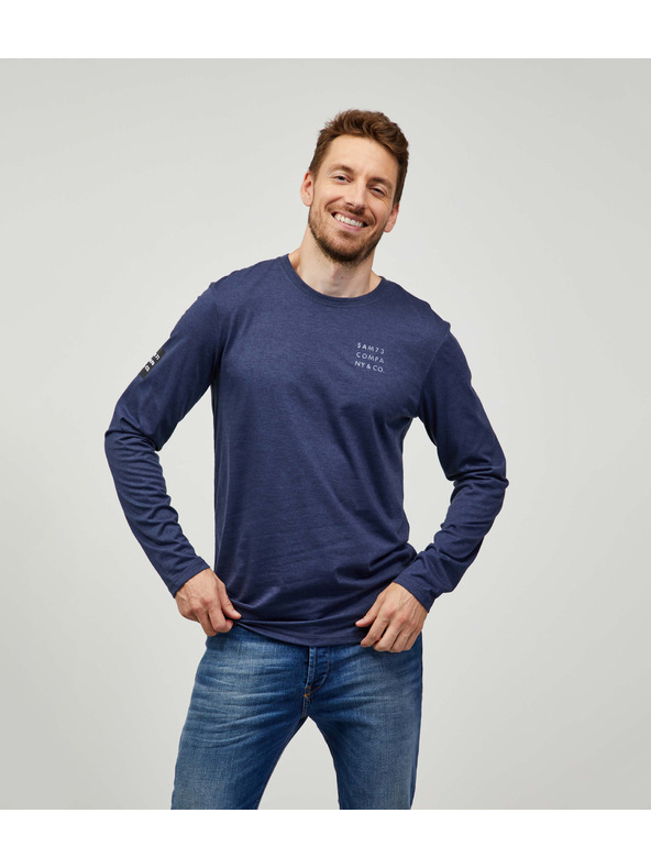 Sam 73 Sötétkék csíkos férfi póló Sam 73