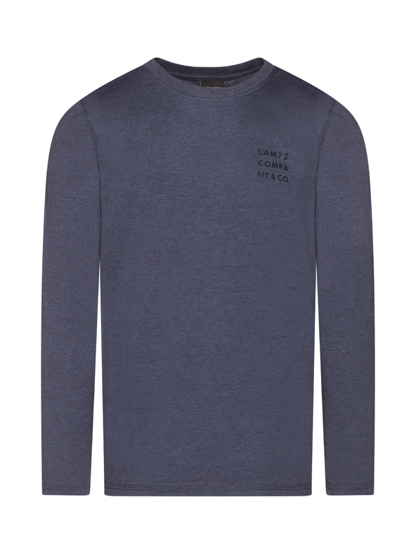 Sam 73 Sötétkék csíkos férfi póló Sam 73