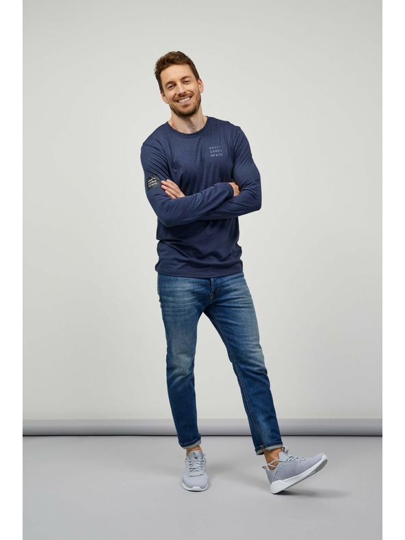 Sam 73 Sötétkék csíkos férfi póló Sam 73