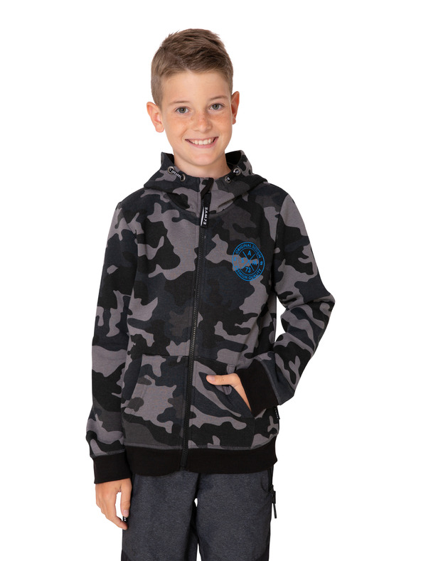 Sam 73 Sötétszürke fiú terepszínű pulóver SAM 73