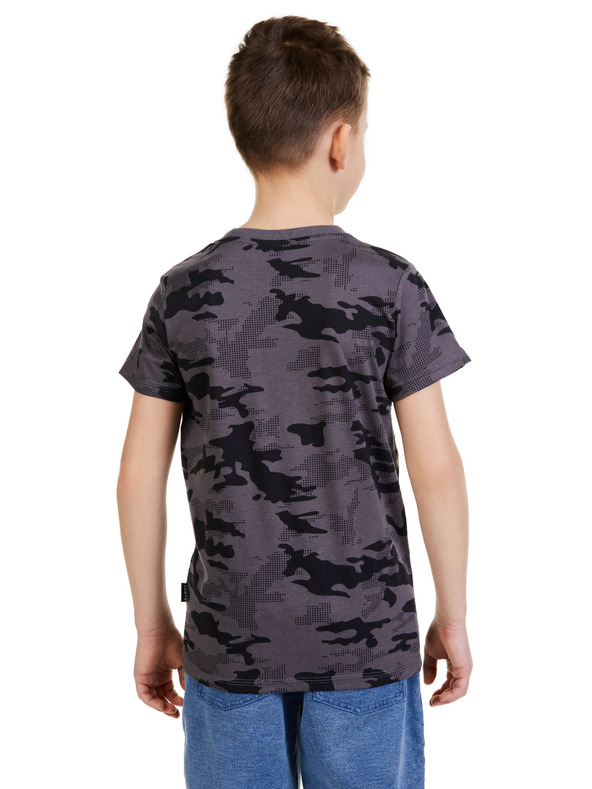 Sam 73 Sötétszürke fiú mintás póló SAM 73 Kelvin