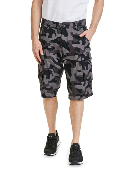 Sam 73 Sötétszürke mintás férfi rövidnadrág SAM 73 John