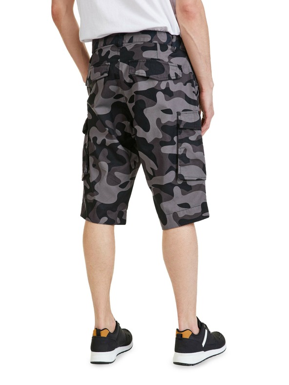 Sam 73 Sötétszürke mintás férfi rövidnadrág SAM 73 John