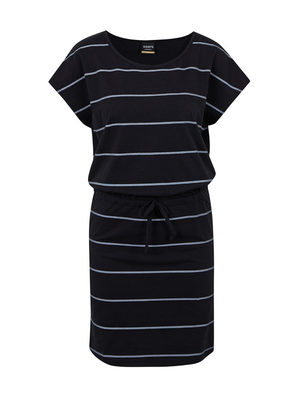 Sam 73 Fekete női csíkos rövid ruha SAM 73 Francine