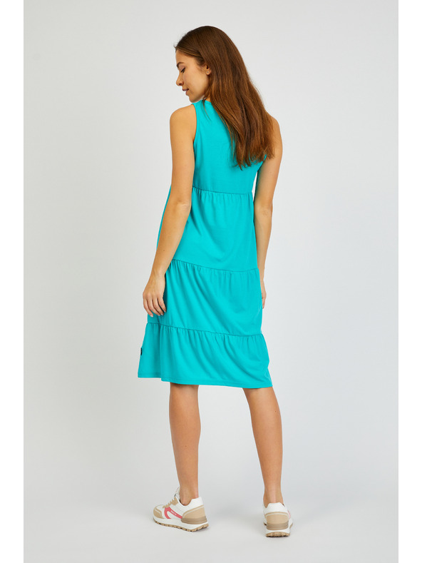 Sam 73 Türkiz női nyári ruha fodorral SAM 73 Chantal