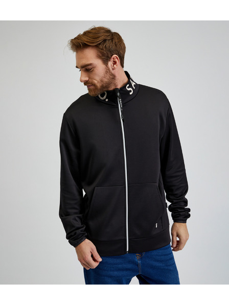 Sam 73 Fekete férfi SAM73 Stephen cipzáras melegítőfelső