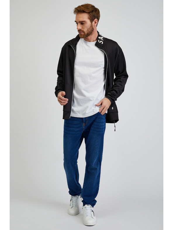 Sam 73 Fekete férfi SAM73 Stephen cipzáras melegítőfelső