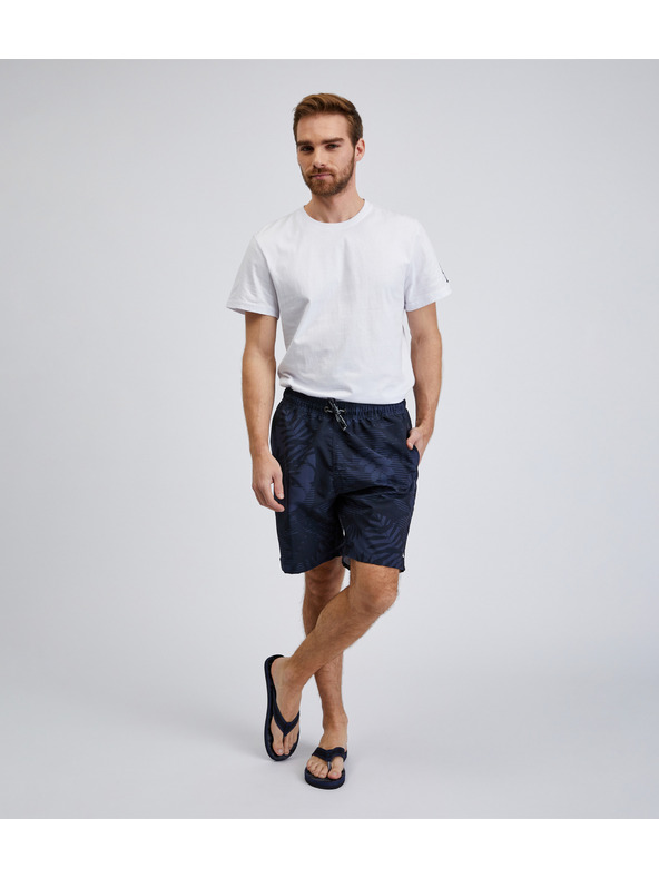 Sam 73 Sötétkék férfi mintás fürdőruha SAM73 Leo