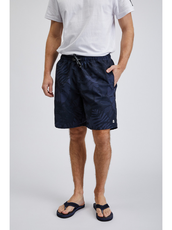 Sam 73 Sötétkék férfi mintás fürdőruha SAM73 Leo