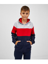 Sam 73 Kék és piros fiú kapucnis pulóver SAM 73 Leael