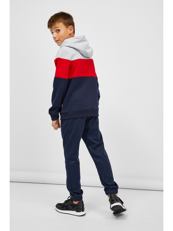 Sam 73 Kék és piros fiú kapucnis pulóver SAM 73 Leael