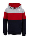Sam 73 Kék és piros fiú kapucnis pulóver SAM 73 Leael
