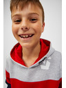 Sam 73 Kék és piros fiú kapucnis pulóver SAM 73 Leael