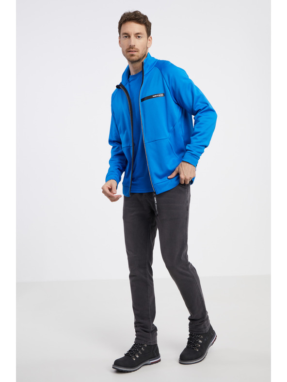 Sam 73 Kék férfi cipzáras pulóver SAM 73 Darth