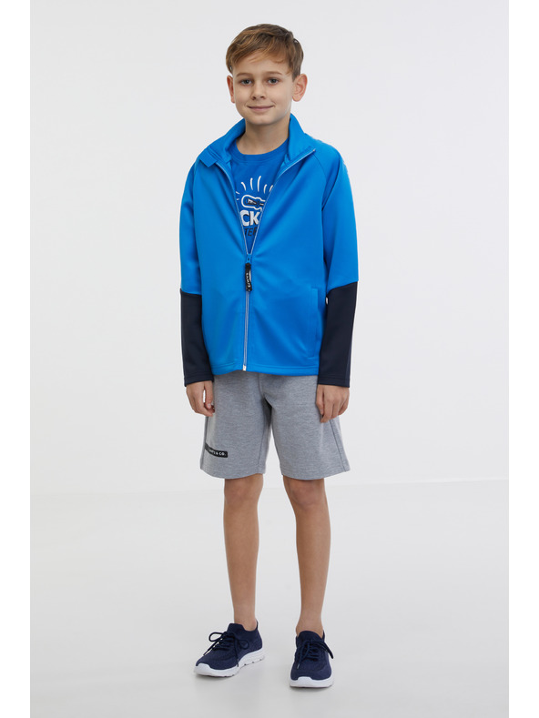 Sam 73 Kék fiú cipzáras fiú pulóver SAM 73 Nana