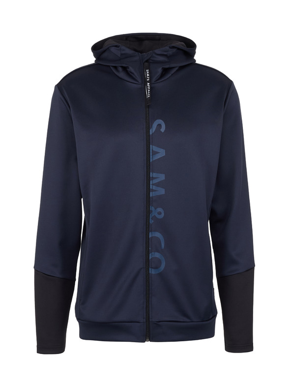 Sam 73 Sötétkék férfi kapucnis cipzáras kapucnis pulóver SAM 73 Emanuel