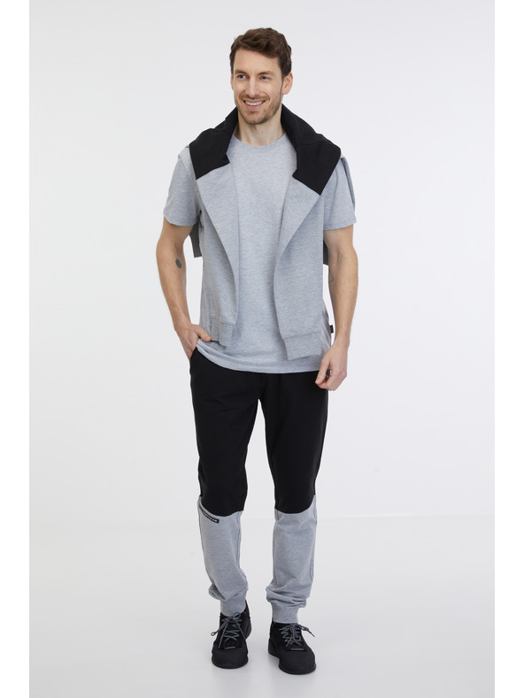 Sam 73 Világosszürke, barna férfi póló SAM 73 Fabio