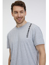 Sam 73 Világosszürke, barna férfi póló SAM 73 Fabio