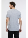 Sam 73 Világosszürke, barna férfi póló SAM 73 Fabio
