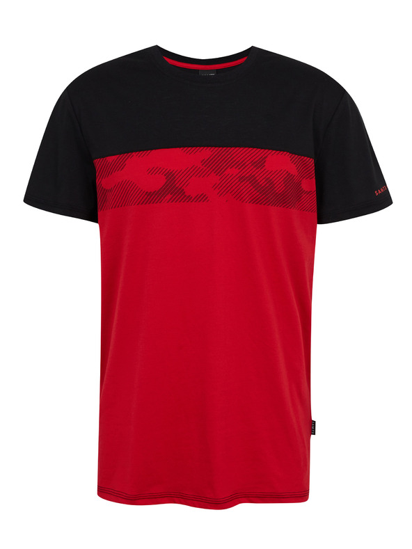 Sam 73 Fekete-piros férfi póló SAM73 Cetus