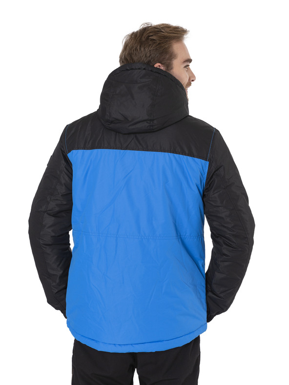 Sam 73 Fekete és kék férfi téli steppelt kabát Sam 73