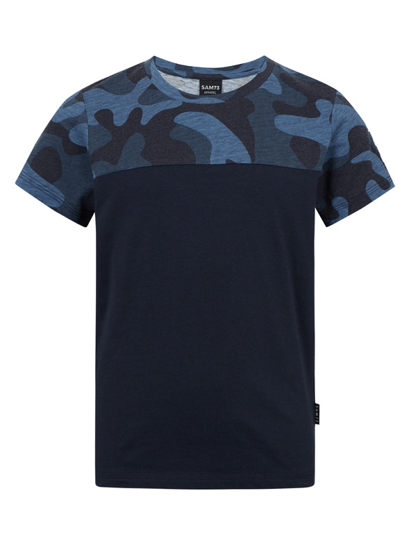 Sam 73 Sötétkék fiú mintás póló SAM 73 Moses