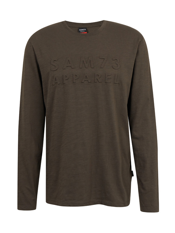 Sam 73 Khaki színű férfi hosszú ujjú póló SAM 73 Mindart