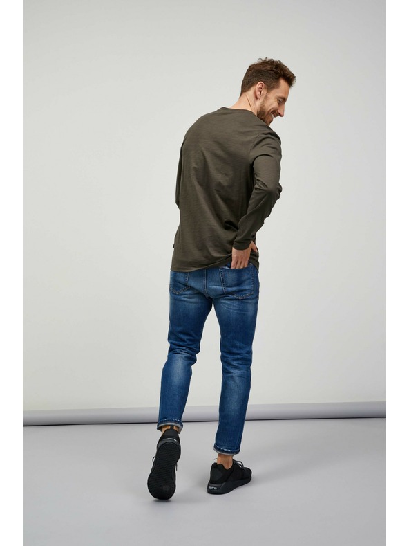 Sam 73 Khaki színű férfi hosszú ujjú póló SAM 73 Mindart