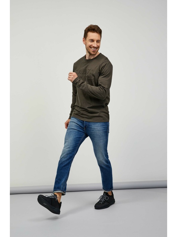 Sam 73 Khaki színű férfi hosszú ujjú póló SAM 73 Mindart