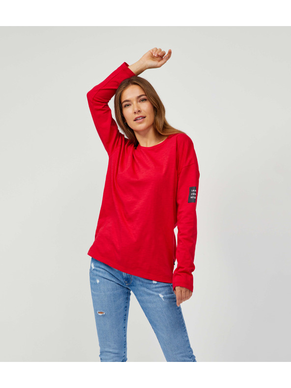 Sam 73 Piros női alap hosszú ujjú póló SAM 73 Ariasa