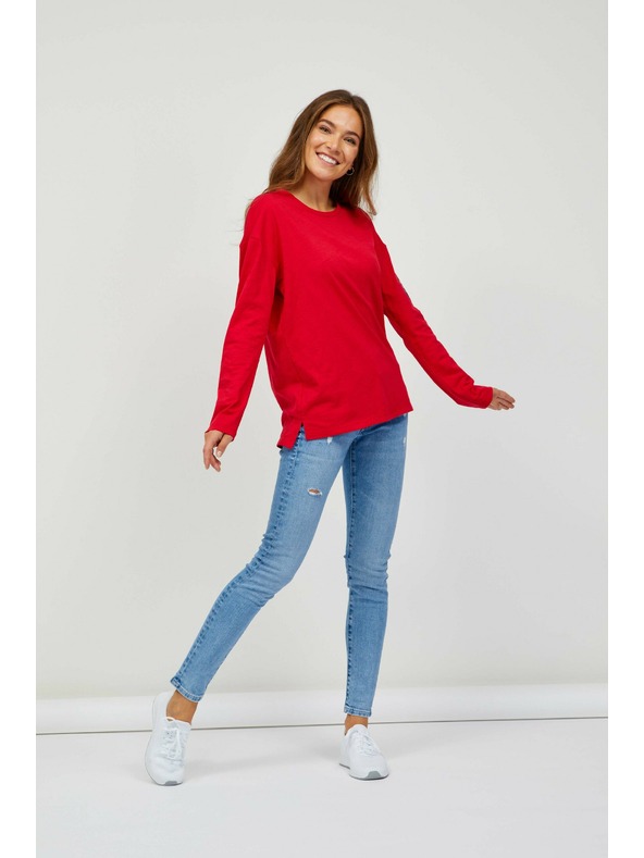 Sam 73 Piros női alap hosszú ujjú póló SAM 73 Ariasa
