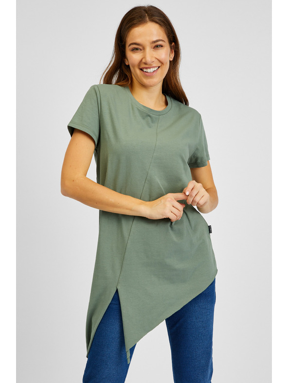 Sam 73 Zöld női aszimmetrikus póló SAM73 Lacerta