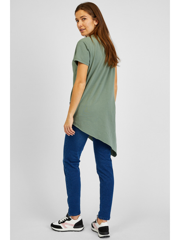 Sam 73 Zöld női aszimmetrikus póló SAM73 Lacerta