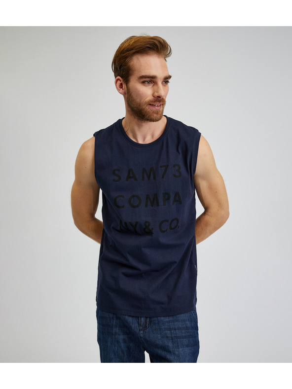 Sam 73 Sötétkék férfi tank top SAM 73 Edgar