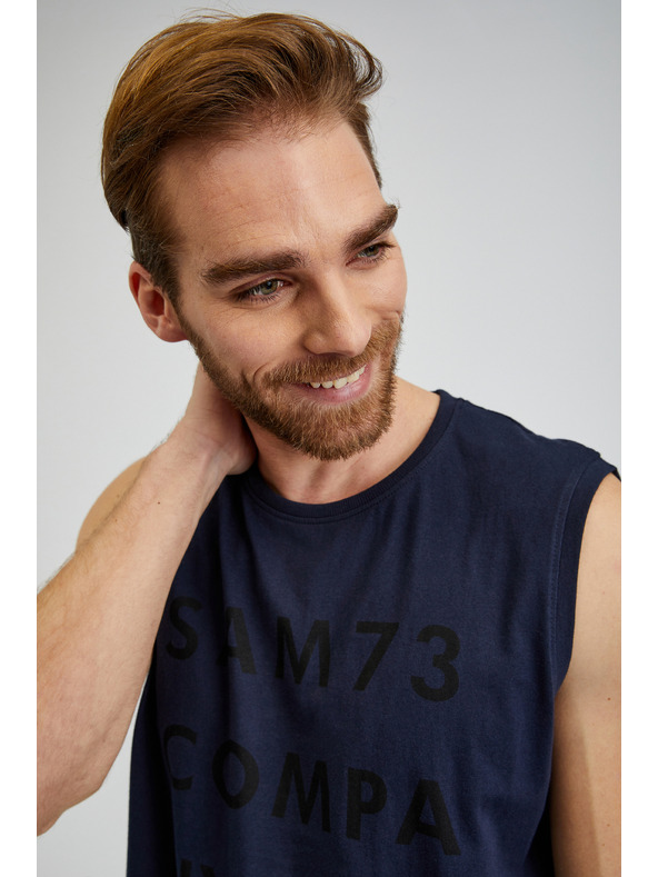 Sam 73 Sötétkék férfi tank top SAM 73 Edgar