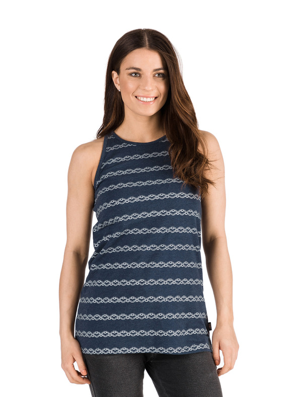 Sam 73 Sötétkék női mintás trikó SAM 73