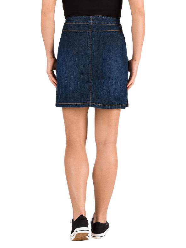 Sam 73 Sötétkék női farmer ujjas szoknya SAM 73