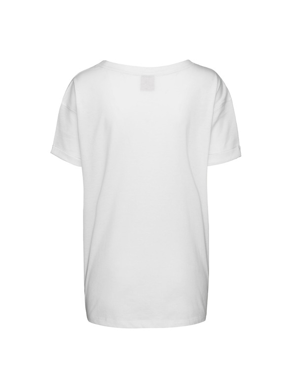 Sam 73 Fehér női laza póló SAM 73 nyomtatással