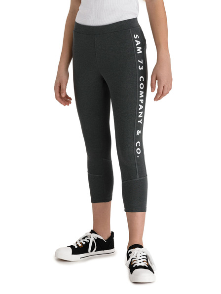 Sam 73 Sötétszürke, nyomtatott lány leggings SAM 73